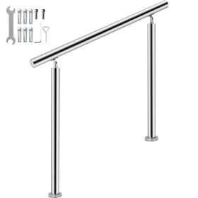 VEVOR Stainless Steel Handrail 551LBS Load Handrail for Outdoor Steps 32x34" Outdoor Stair Railing Silver Stair Handrail Transitional Range from